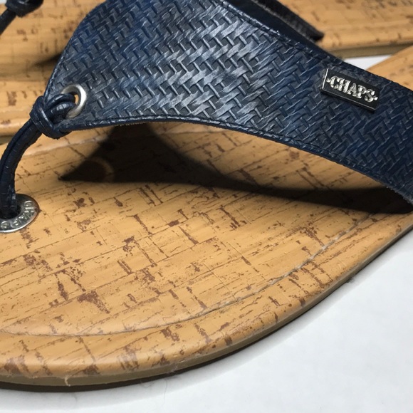 Chaps Shoes - Chaps navy with silver embellishments Sandals 8.5